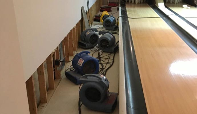 Swift restoration of bowling alley