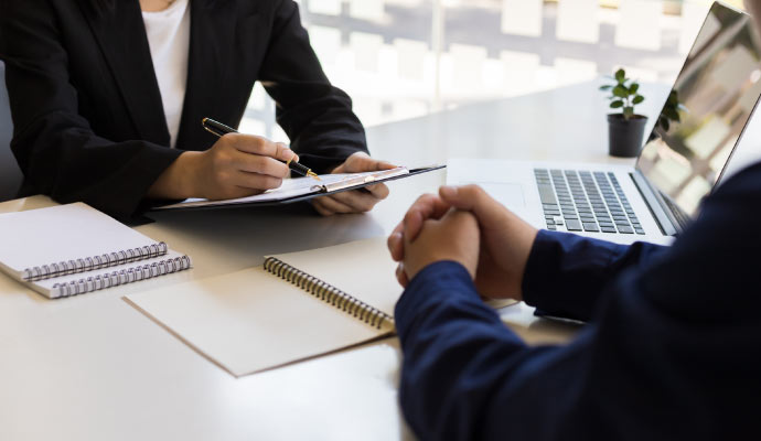 A person signing an insurance document