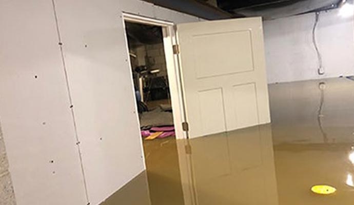 a flooded room