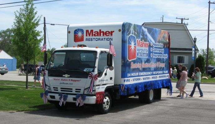 Maher Restoration service van