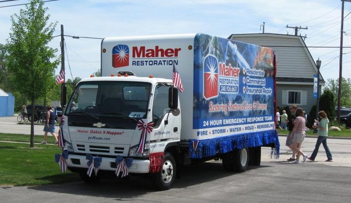 Maher Water Damage Cleanup & Mold Removal service vehicle