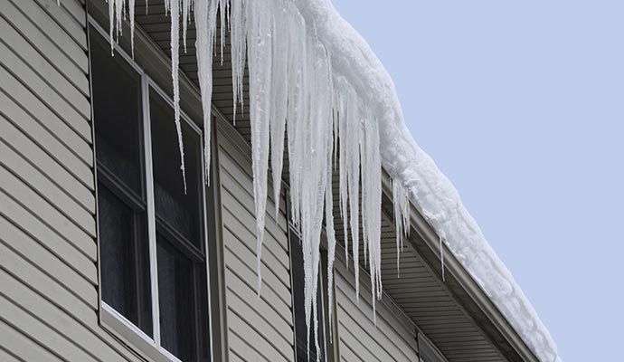 Snow on roof